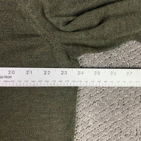Joseph Abboud Sweater Men's XXL Green Extra Fine Merino Wool 1/4 Zip 2XL - Picture 8 of 9